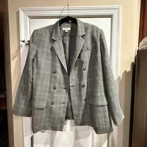 Amanda Smith Black and White Houndstooth Blazer